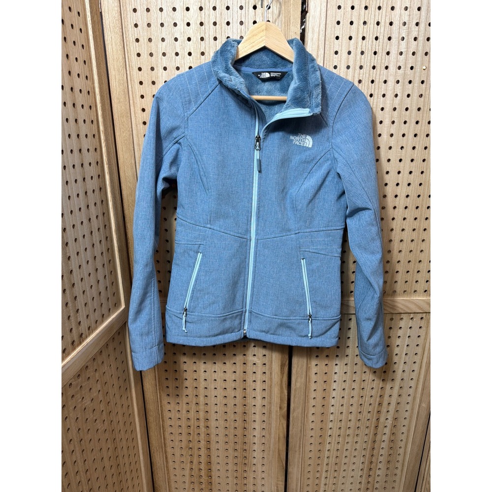 The North Face Womens Shelbe Raschel Softshell Fleece Lined Jacket Blue XS